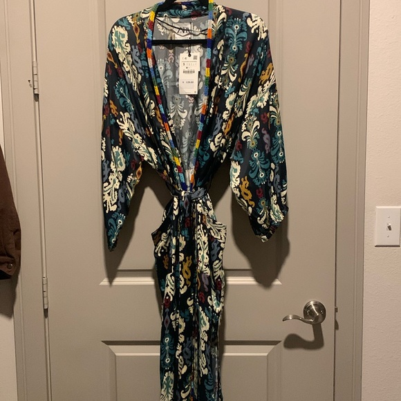 Zara size Small navy with ikat print NWTags - Picture 1 of 3